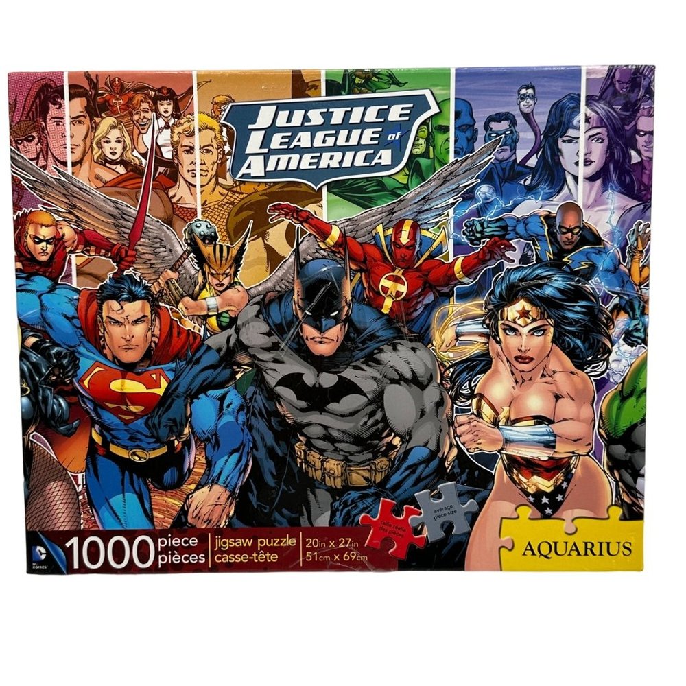 Aquarius DC Comics Justice League of America 1000 Piece Jigsaw Puzzle Collage